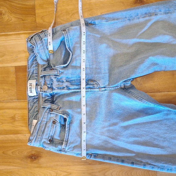 Agolde Kye Mid-rise Ankle Jeans Size 25 Light Blue Organic Cotton Blend Stretch - Picture 7 of 13